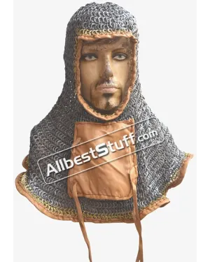 Heavy Duty 16 Gauge Flat Riveted and Solid Washer Chain Mail Coif